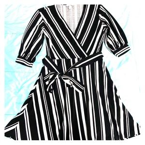 H&M Black & White Dress (Small)